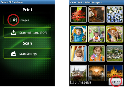 PIXMA Easy-PhotoPrint - Android Wireless and Mobile Printing - Canon Spain